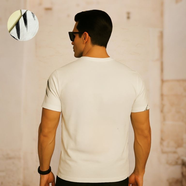 Men’s Premium Eagle Rhinestone Graphic BLACK Cotton T-Shirt – Regular Fit