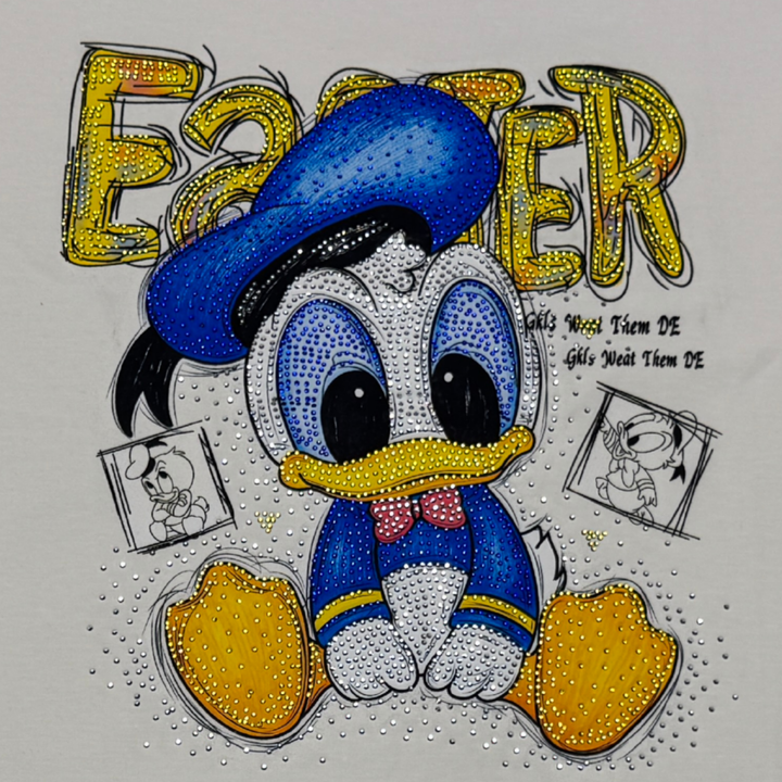 Swarovski Donald Duck Print T-Shirt