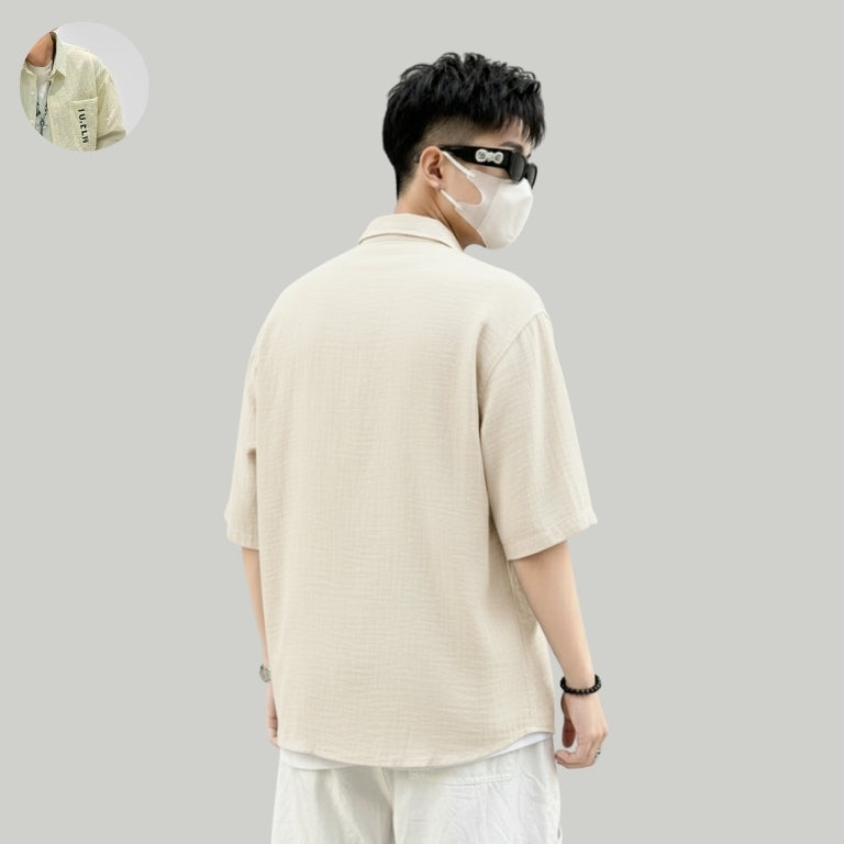 Cream Premium Oversized 100% Cotton Shirt – Casual Streetwear Style