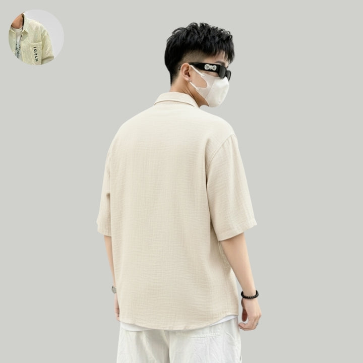 Cream Premium Oversized 100% Cotton Shirt – Casual Streetwear Style