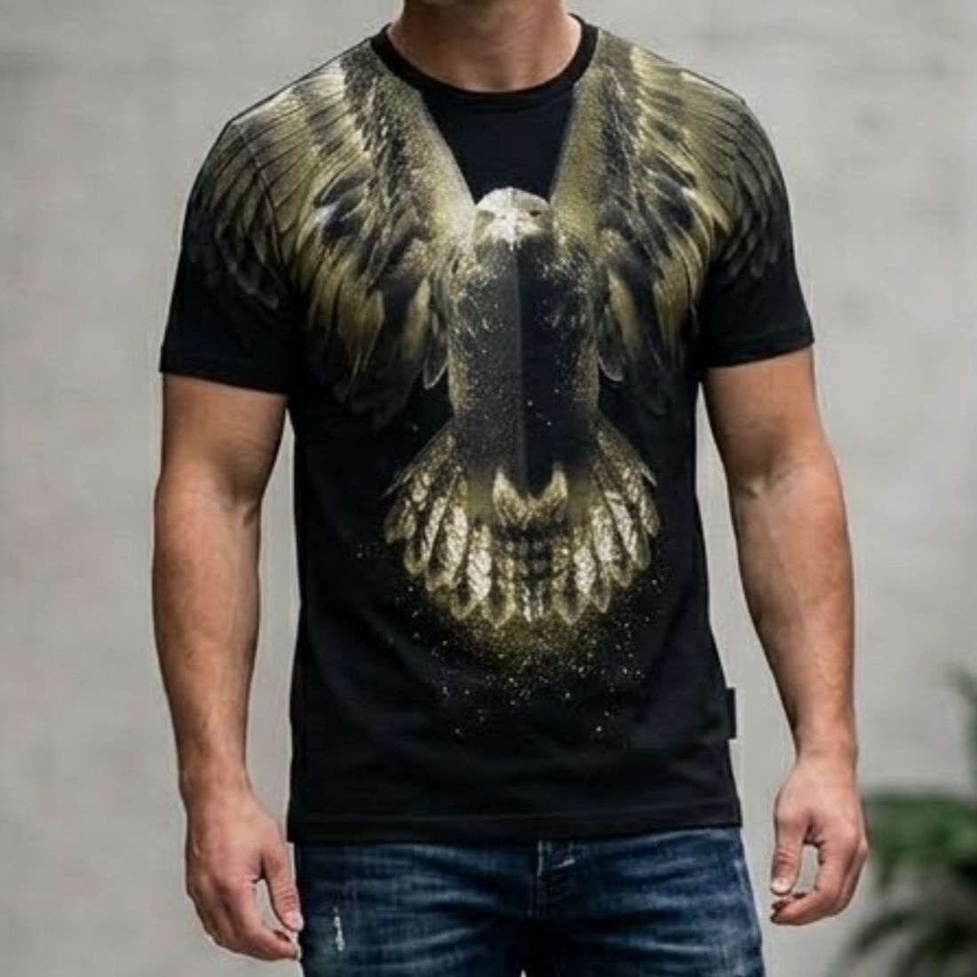 Eagle Graphic Oversized T-Shirt for Men | Premium Cotton Streetwear – Mahir Lavin