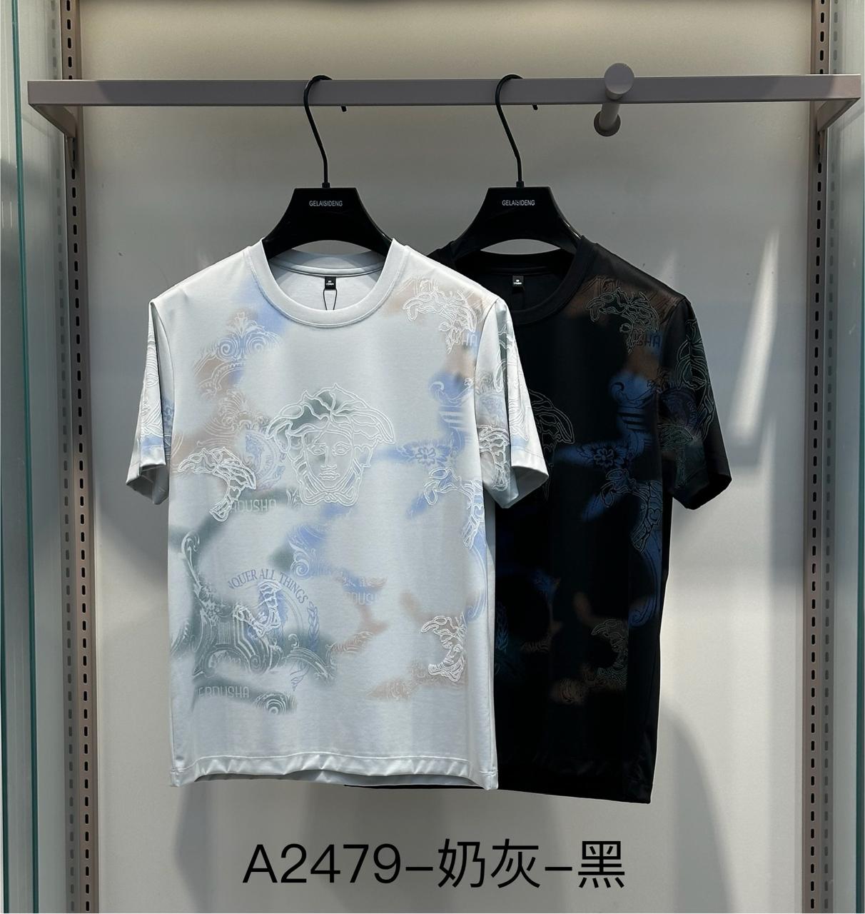 Men’s Medusa PRINTED TEXTURE Watercolor Tie-Dye Graphic T-Shirt