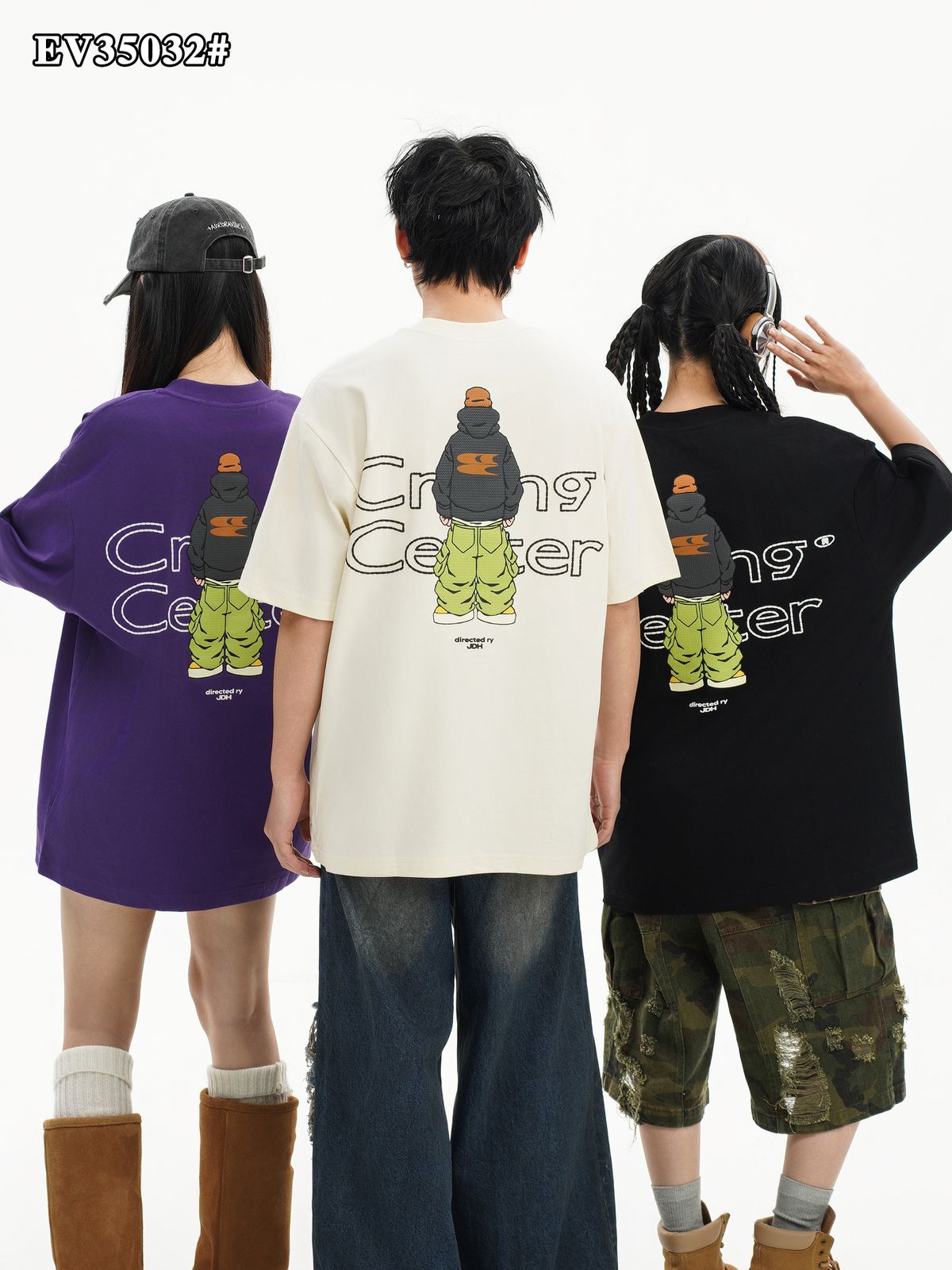 The "Crying Center" Signature Grape Oversized Tee The "Crying Center" Signature Grape Oversized Tee