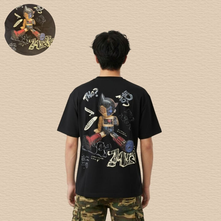 Men’s  Oversized Graphic Print T-Shirt – Premium Cotton Streetwear