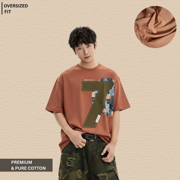 Premium 100% Oversized Cotton T-Shirt – “7 Series” Edition For Men