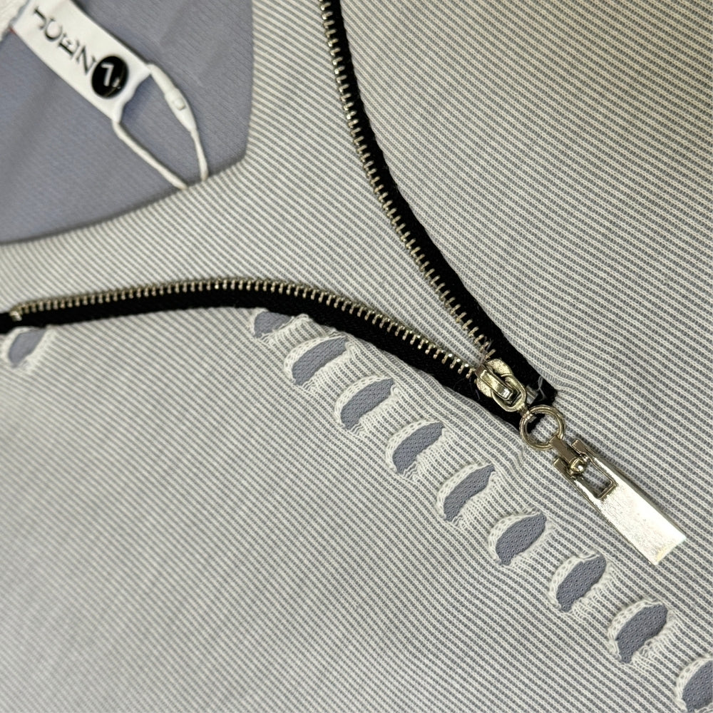 Premium 100% Cotton Rugged Zipper Round T-Shirt For Men