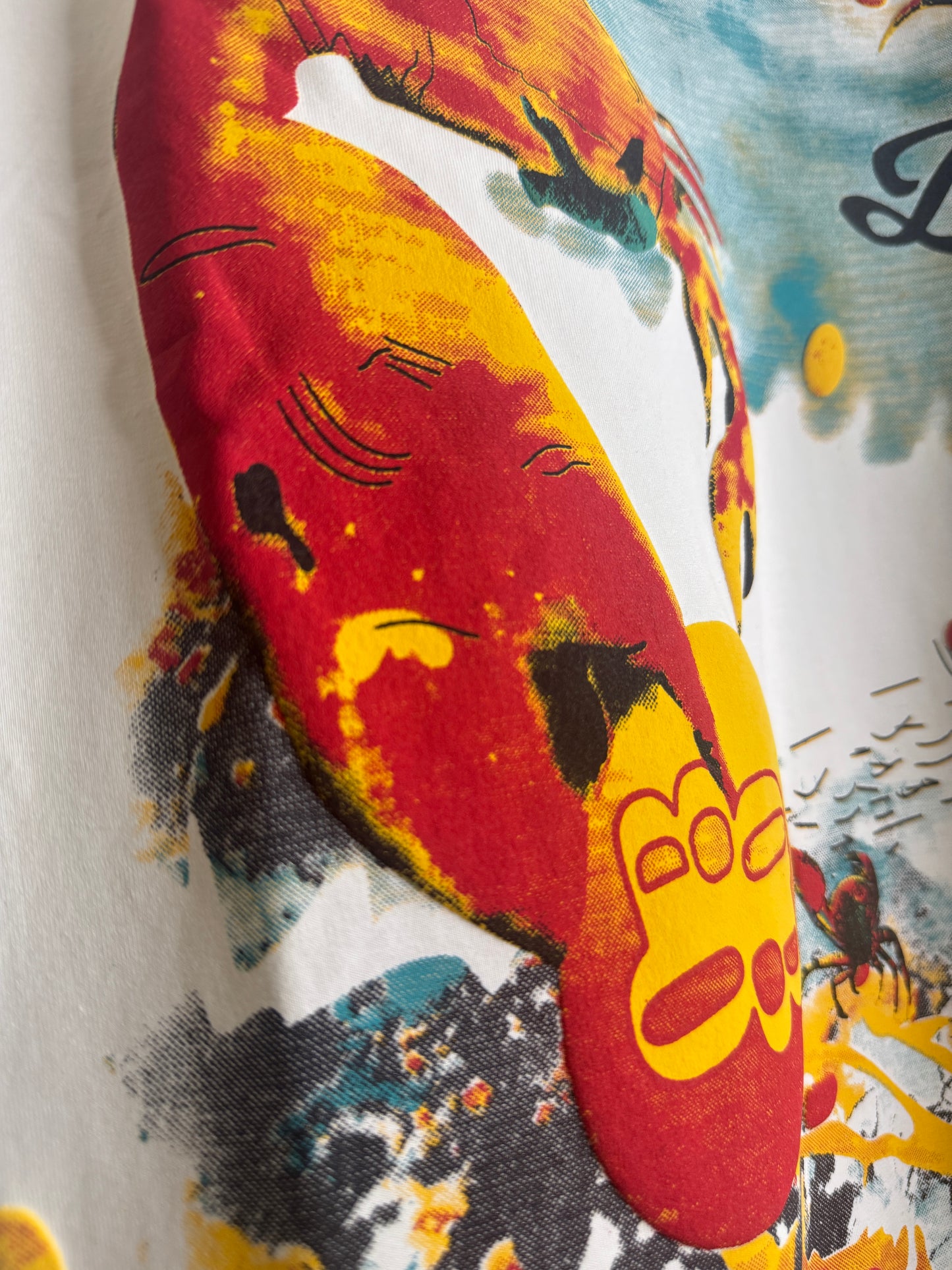 Deep Sea" 3D Textured Graphic Tee - Off-White Premium Cotton T-Shirt