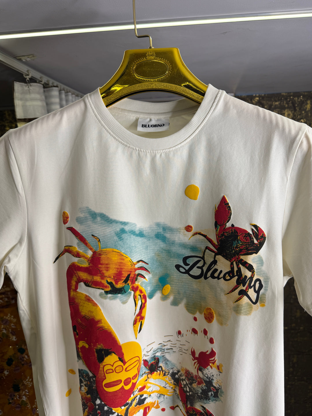 Deep Sea 3D Textured Round Neck Cotton Oversized T-shirt