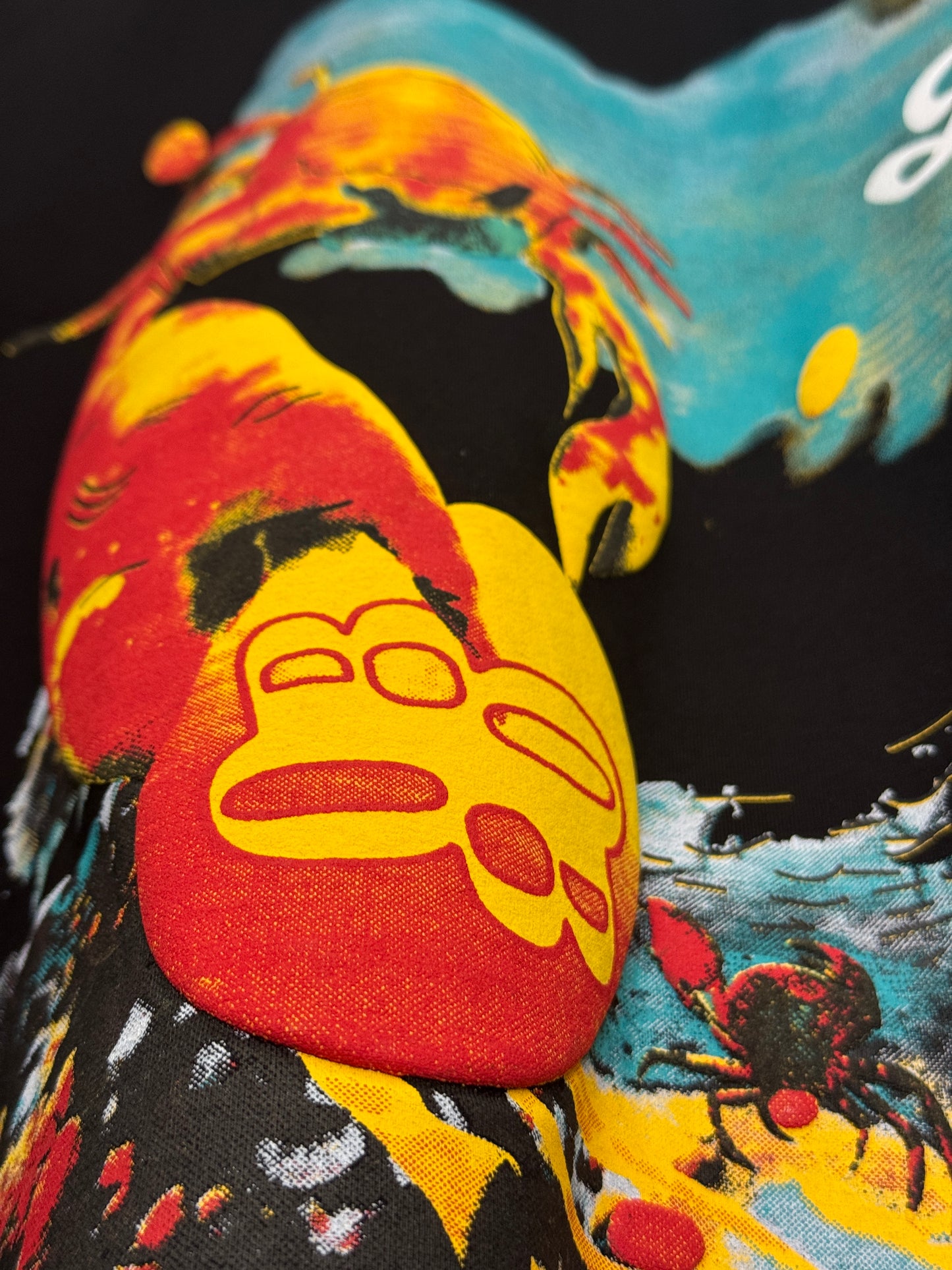 Deep Sea" 3D Textured Graphic Tee - Off-White Premium Cotton T-Shirt