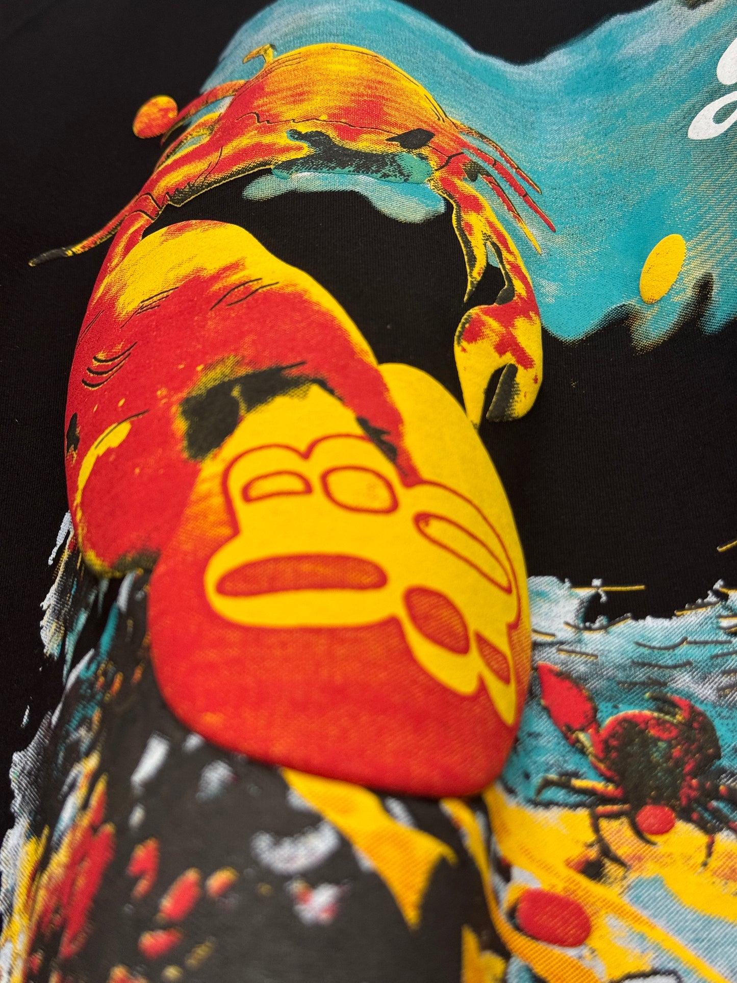 Deep Sea" 3D Textured Graphic Tee - Off-White Premium Cotton T-Shirt