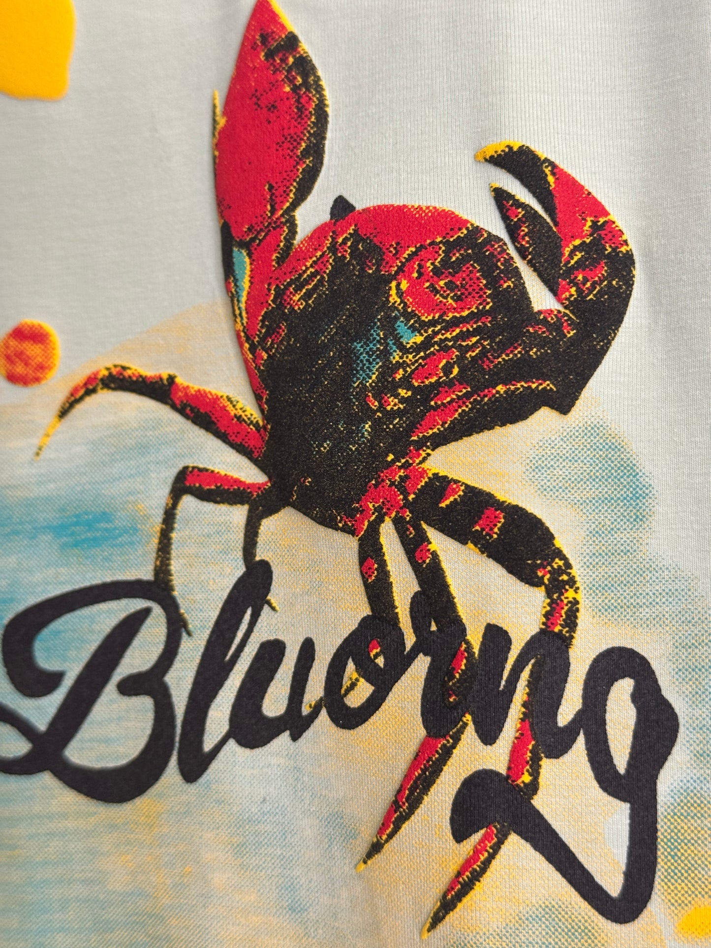 Deep Sea" 3D Textured Graphic Tee - Off-White Premium Cotton T-Shirt