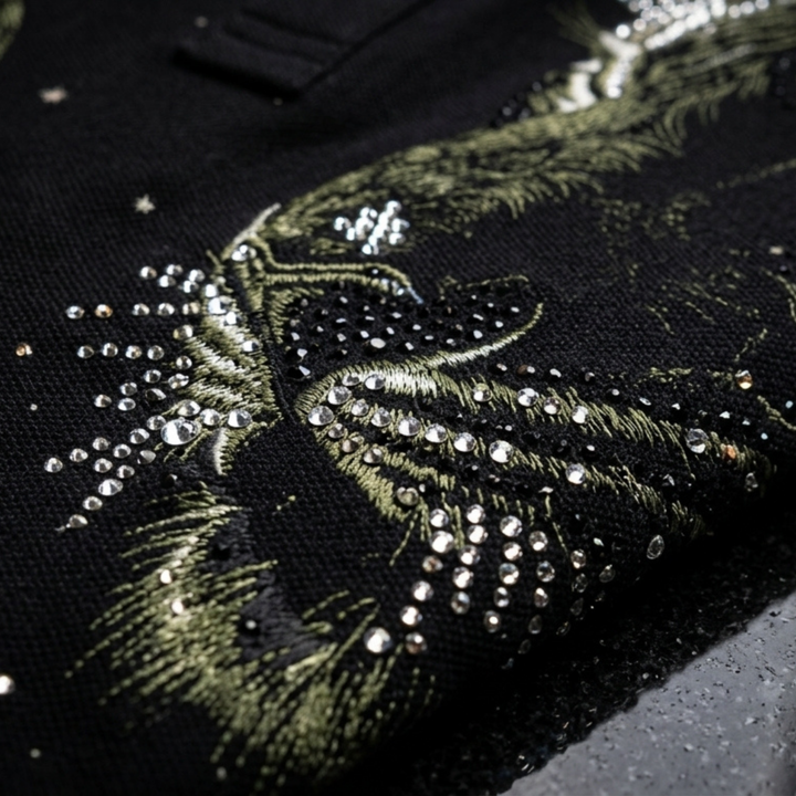Twin Tiger Swarovski Polo T-Shirt