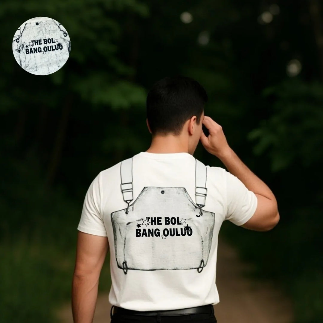 1224_Black Premium 100% Cotton Printed Round Neck T-Shirt For Men
