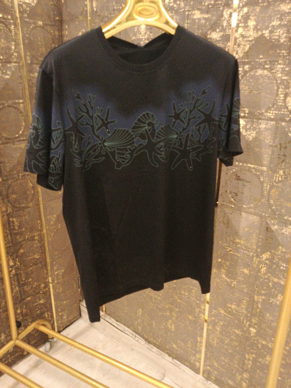 Men’s Medusa PRINTED TEXTURE Watercolor Tie-Dye Graphic T-Shirt