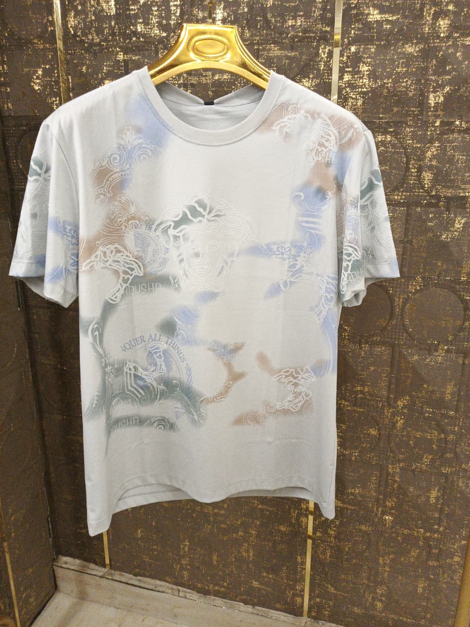 Men’s Medusa PRINTED TEXTURE Watercolor Tie-Dye Graphic T-Shirt