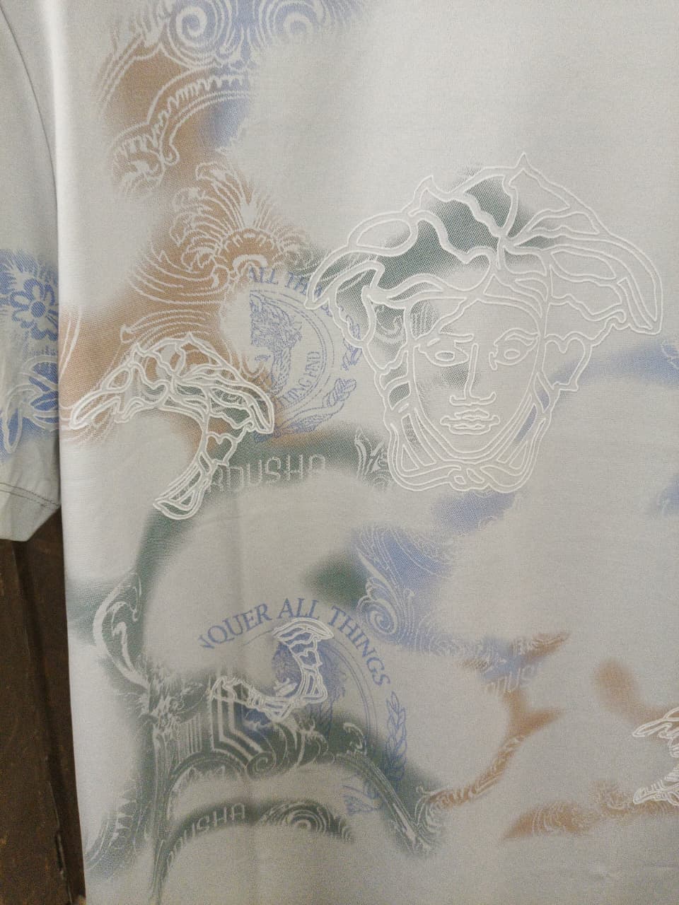 Men’s Medusa PRINTED TEXTURE Watercolor Tie-Dye Graphic T-Shirt