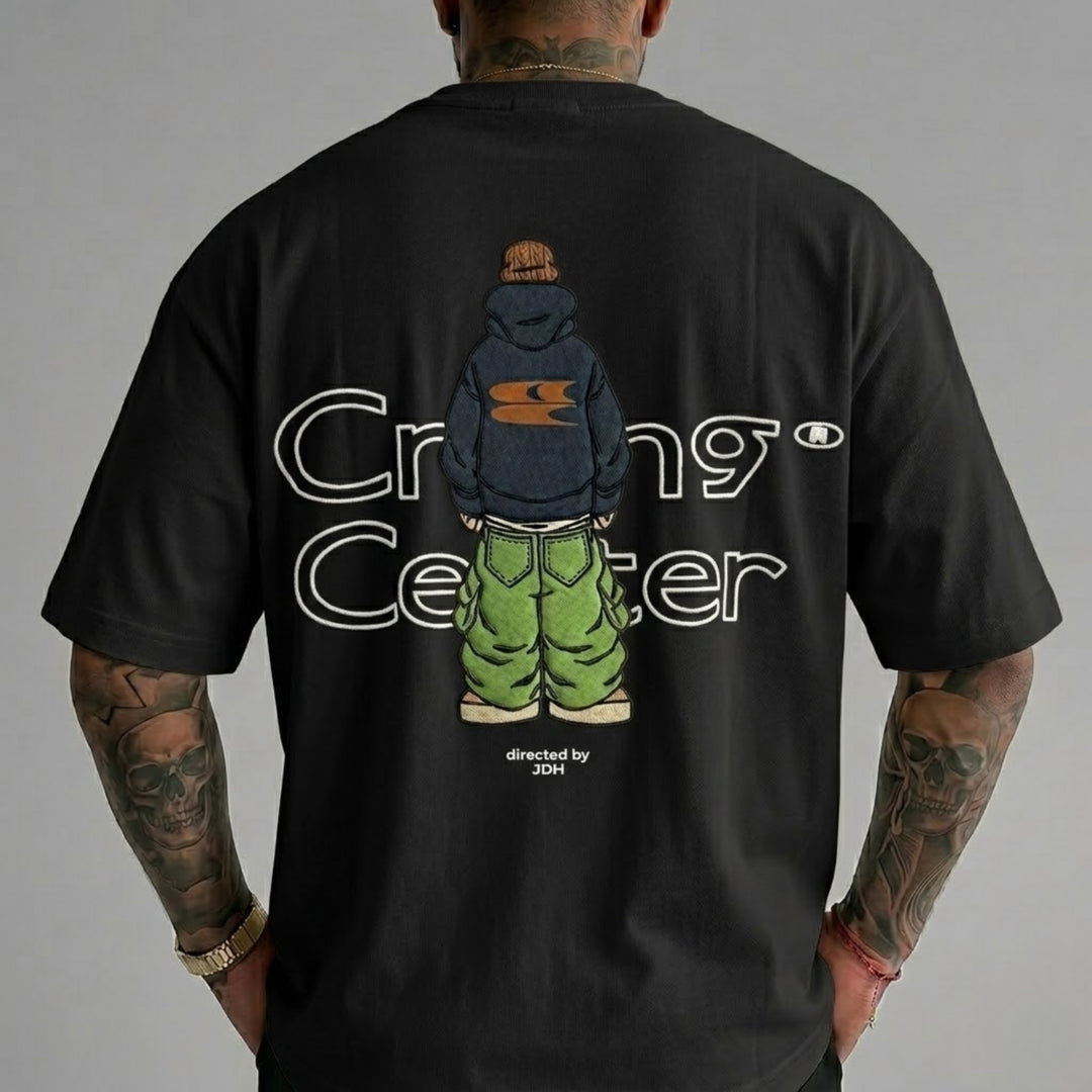 CRYING CENTER Center Round Neck Cotton Oversized T-shirt
