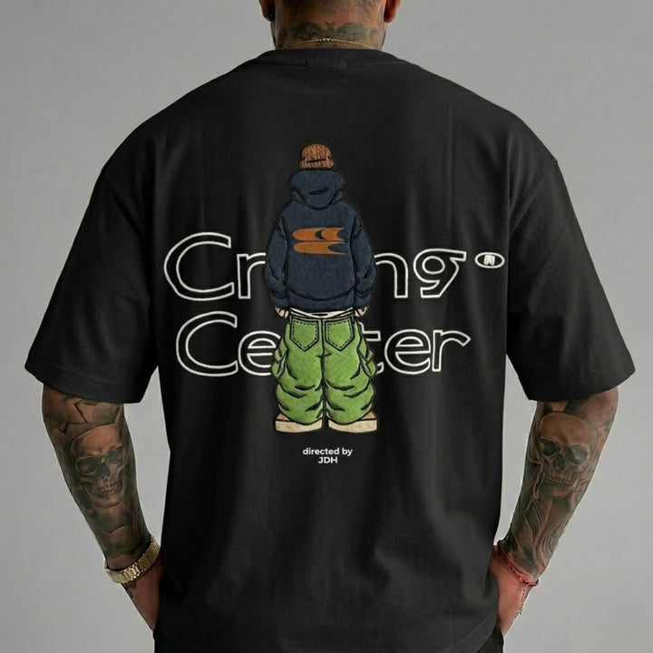 CRYING CENTER Center Round Neck Cotton Oversized T-shirt