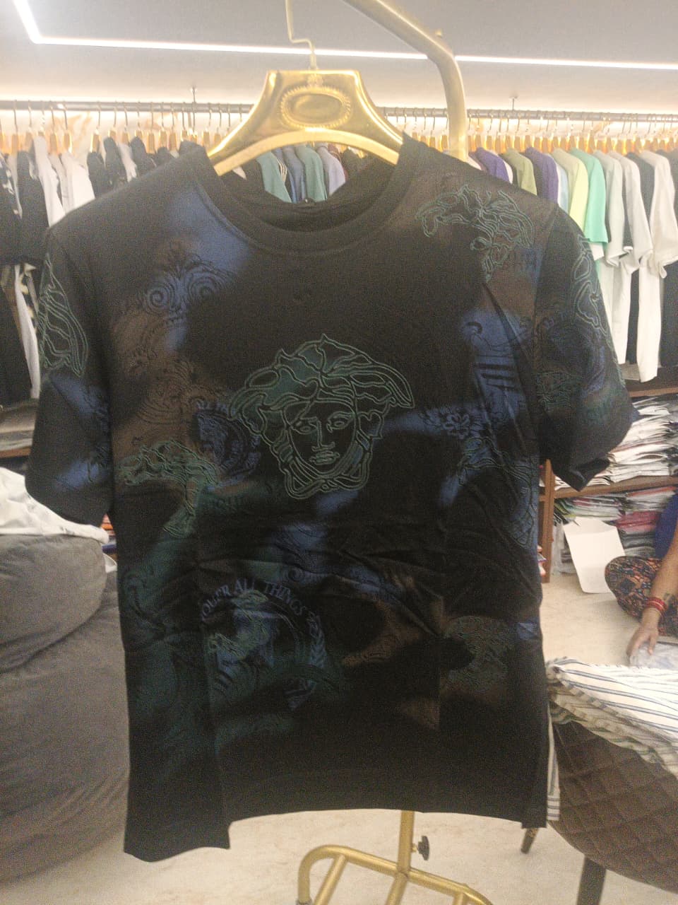 Men’s Medusa PRINTED TEXTURE Watercolor Tie-Dye Graphic T-Shirt