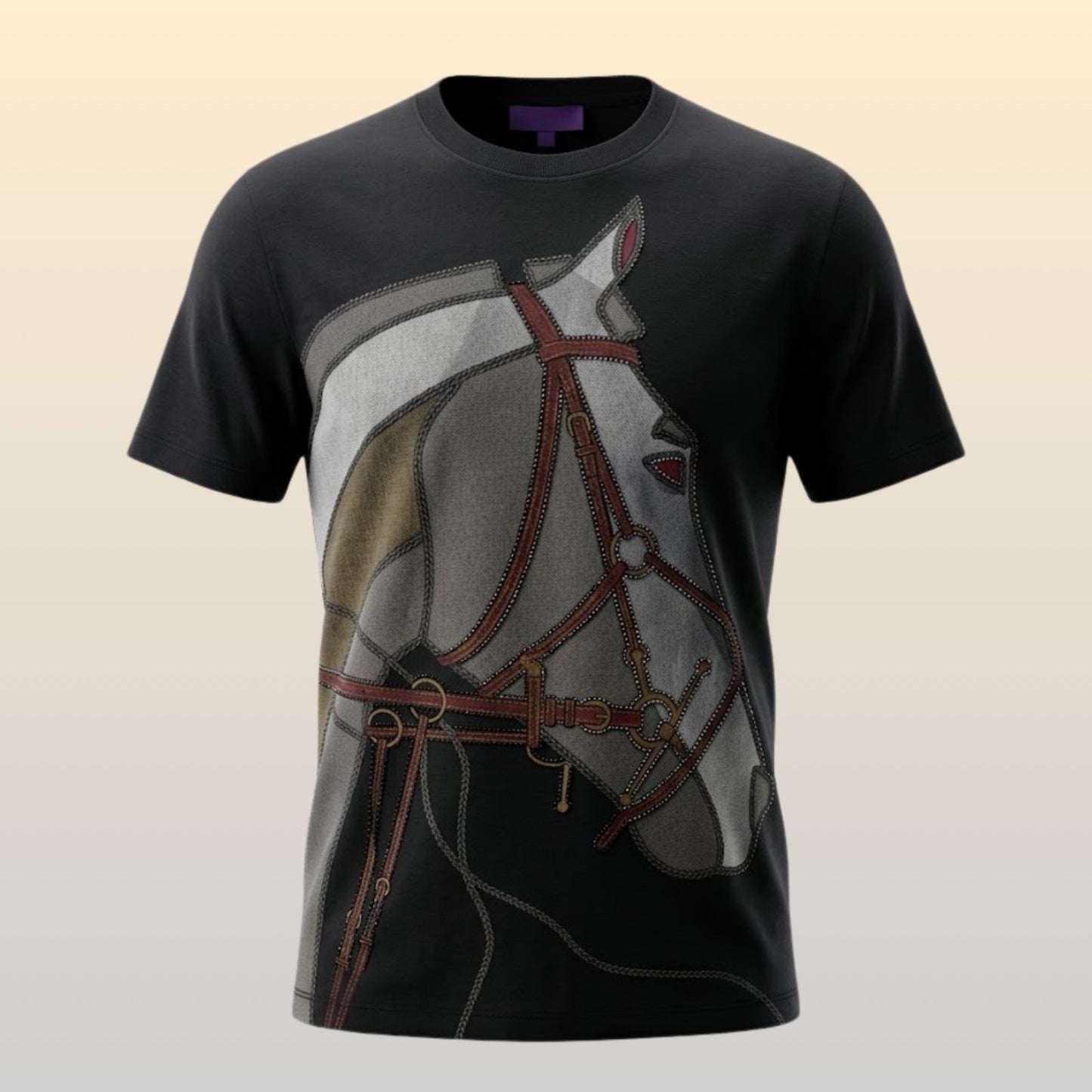 Premium 100% Cotton Animal Siroski T-Shirt For Men's