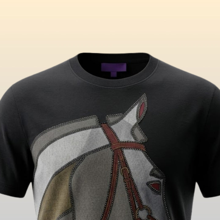 Horse Bridle Print T-Shirt for Men