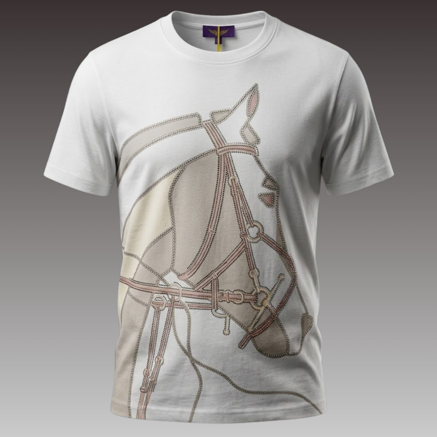 Premium 100% Cotton Animal Siroski T-Shirt For Men's