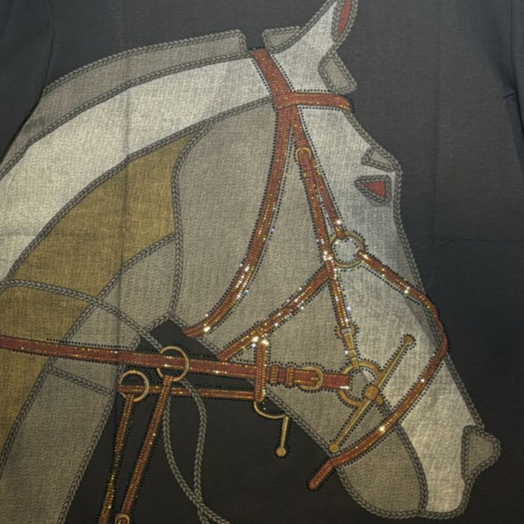 Horse Bridle Print T-Shirt for Men