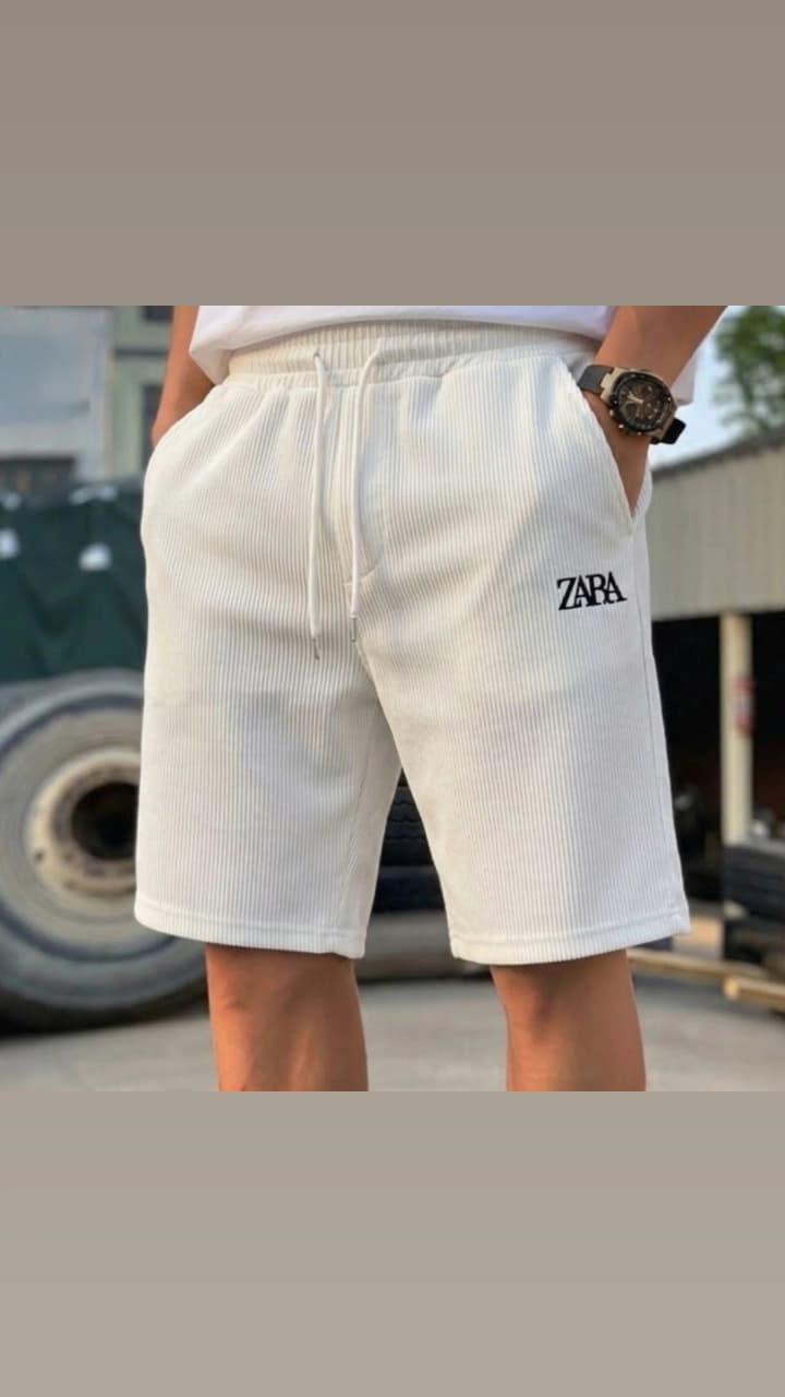 Relaxed Fit Ribbed T-Shirt &amp; Shorts Set Cotton Cord Set