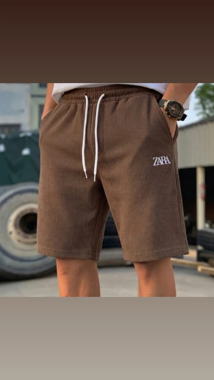 Relaxed Fit Ribbed T-Shirt &amp; Shorts Set Cotton Cord Set