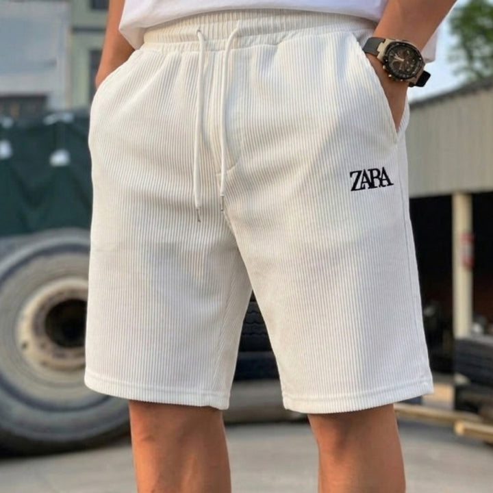 Relaxed Fit Ribbed T-Shirt &amp; Shorts Set Cotton Cord Set